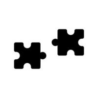 Two Interlocking Puzzle Pieces Symbolizing Connection and Compatibility Fit vector