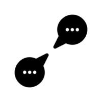 Two Chat Bubbles Connected by Line Icon for Direct Message vector