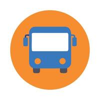 Flat bus icon isolated vector