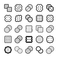 Biscuits icon set vector