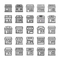 Stall icon set hand drawn vector