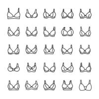 Bra icon set concept vector