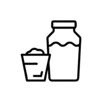 Isolated buttermilk icon vector