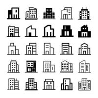 Building icon set vector