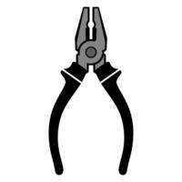 Versatile pliers tool with black handles for gripping and cutting tasks vector