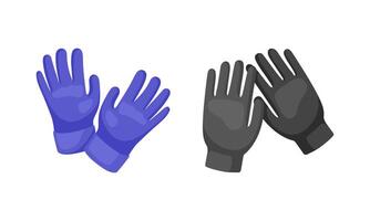 Pair of Gloves as Garment Covering Hand Set vector