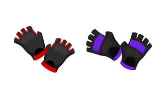 Pair of Fingerless Gloves as Garment Covering Hand Set vector