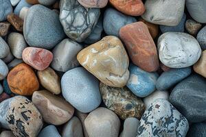 Sea pebbles background photo