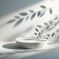 Soft Leaf Silhouettes with Sunlight for Branding photo