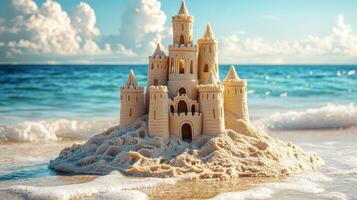 Creative Sand Castle Building Event at the Beach Family Fun in a Coastal Environment photo