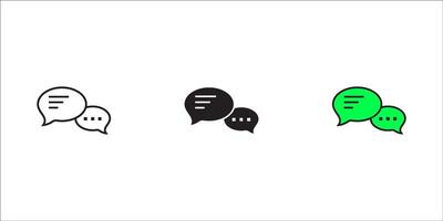 Chat Bubble Icon set. Chat, message, message, sms, chat, chatting, talk line icon illustration vector