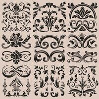 Set of vintage design elements vector