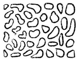 Hand Drawn Abstract Grunge Shapes for Modern Design. Organic ink style blobs and irregular elements for backgrounds, patterns, textile prints, posters, branding, packaging, and modern art projects. vector