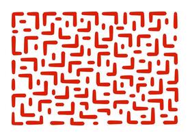 Hand drawn corner elements, rectangular frames by marker, text corners, quote frame, geometric pattern. Red Crayon marker lines, underlines, frames, grunge texture, doodle sketch illustration vector