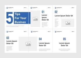 corporate 6 page carousel banner template design. Microblog social media carousel. Six page carousel in portrait frame, seamless, minimalist style with gradient theme vector