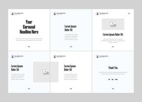 White carousel or editable carousel post design, creative social media carousel template, modern and editable business carousel template design vector