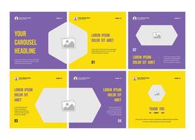 Editable carousel post design, creative social media carousel template, modern and editable business carousel template design vector