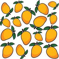 mango pattern background vector