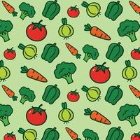 Vegetable Pattern Background vector