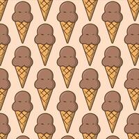 Choco Ice Cream Pattern vector