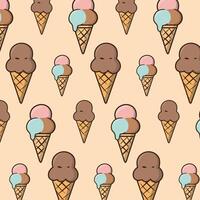 Ice Cream Pattern Backround vector