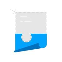 Incomplete document illustration. broken or missing file paper icon representing incomplete data, missing information, or corrupted document. Suitable for UI, apps, websites, and error messages vector