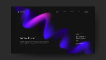 futuristic fluid gradient background design for landing page vector