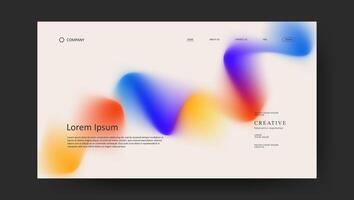 fluid gradient background for landing page vector