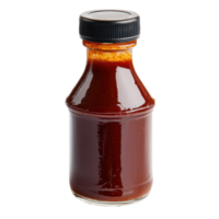 Rich and flavorful homemade barbecue sauce in a glass bottle ready for grilling or marinating meats png
