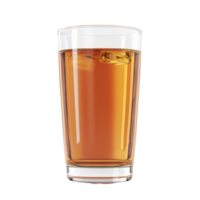 Refreshing glass of iced tea with ice cubes on a sunny day in a cozy setting png