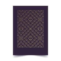 cover of elegant shape pattern motif in gold color vector
