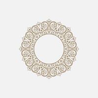Flat decorative circle lines border shape background vector