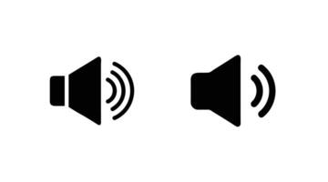 Speaker Sound Icon Volume and Audio Wave Symbol in Black vector