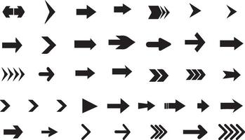 Simple arrow big set. Arrow, Cursor Icon. vector