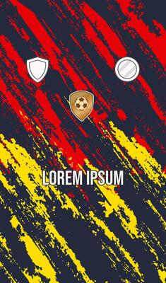 Sports Jersey Template with Abstract Brush Stroke Design
