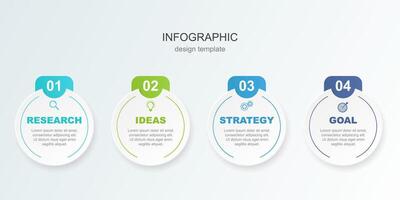 Circular infographic with gradient elements vector