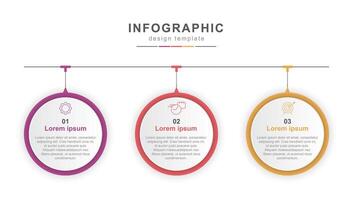 Circular infographic design with gradient elements vector