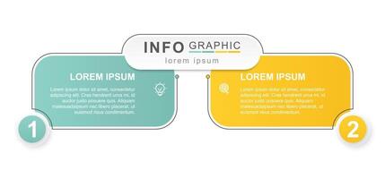 Infographic template design with 2 step table timeline presentation vector
