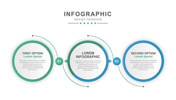 Circular infographic template design with gradient elements vector