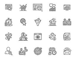 20 Analytics and Conversion Tracking Icons Bundle for Business Use vector
