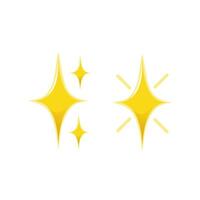 A cute and simple cartoon illustration featuring three yellow starburst shapes of varying sizes vector