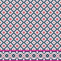 A cross stitch pattern with a red, white and blue design vector