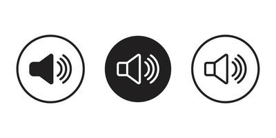 Sound volume icons set with different signal levels. Sound icon, sound symbol. volume symbol, speaker sign, an icon that increases and reduces the sound icon. vector