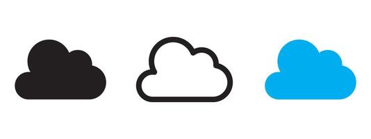 Cloud icon for web and mobile app. cloud sign and symbol, cloud symbol in line and glyph style. vector