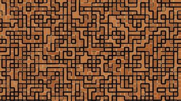 Interlocking brown and black squares and rectangles create a modern geometric pattern Ideal for backgrounds textiles and packaging designs video