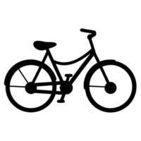 Silhouette of a Simple Bicycle with Classic Design for Recreational Use vector