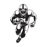 American Football Player in Action image isolated on white background vector