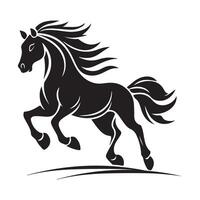 Running Mustang Image. Running horse Image Illustration on white background vector