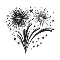 Fireworks Image illustration isolated on white background. vector