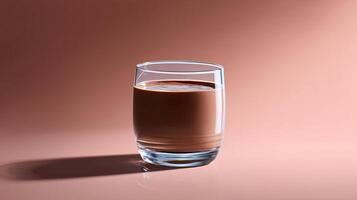 Aromatic Chocolate Drink in a Glass A Delightful Visual photo